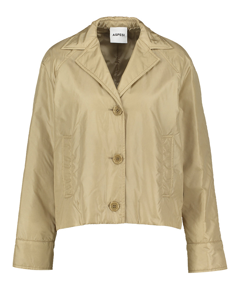 Gilet court beige brillant Aspesi