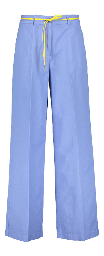 Pantalon bleu large à plis Aspesi