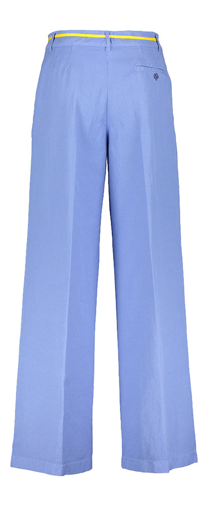 Pantalon bleu large à plis Aspesi