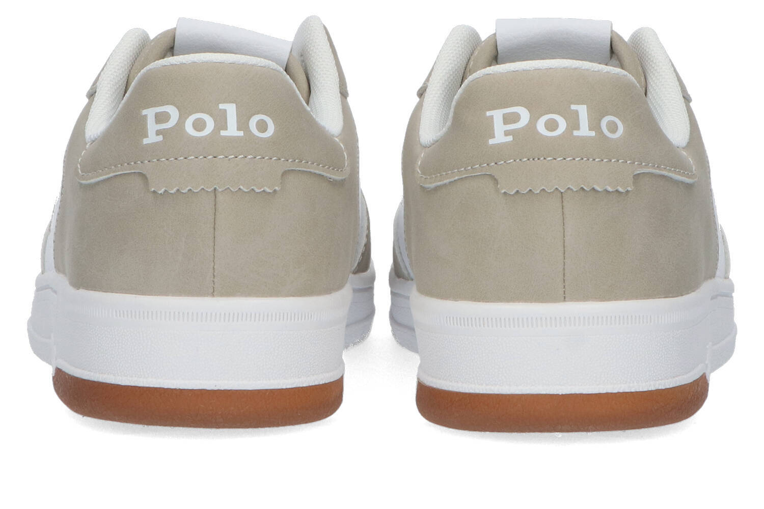 Baskets basses beiges et blanches Ralph Lauren