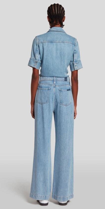 Licht blauwe loose fit jeans For All Mankind