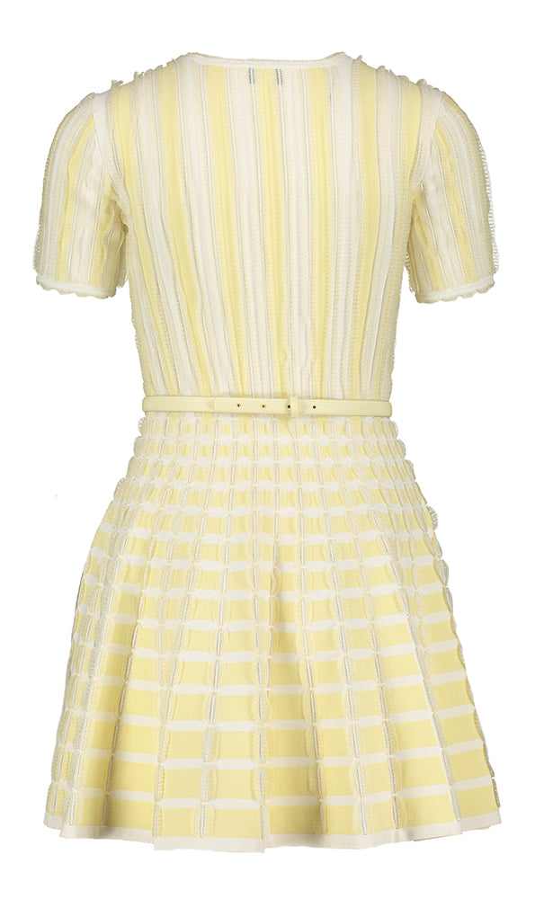 Robe jaune avec ceinture assortie Elisabetta Franchi