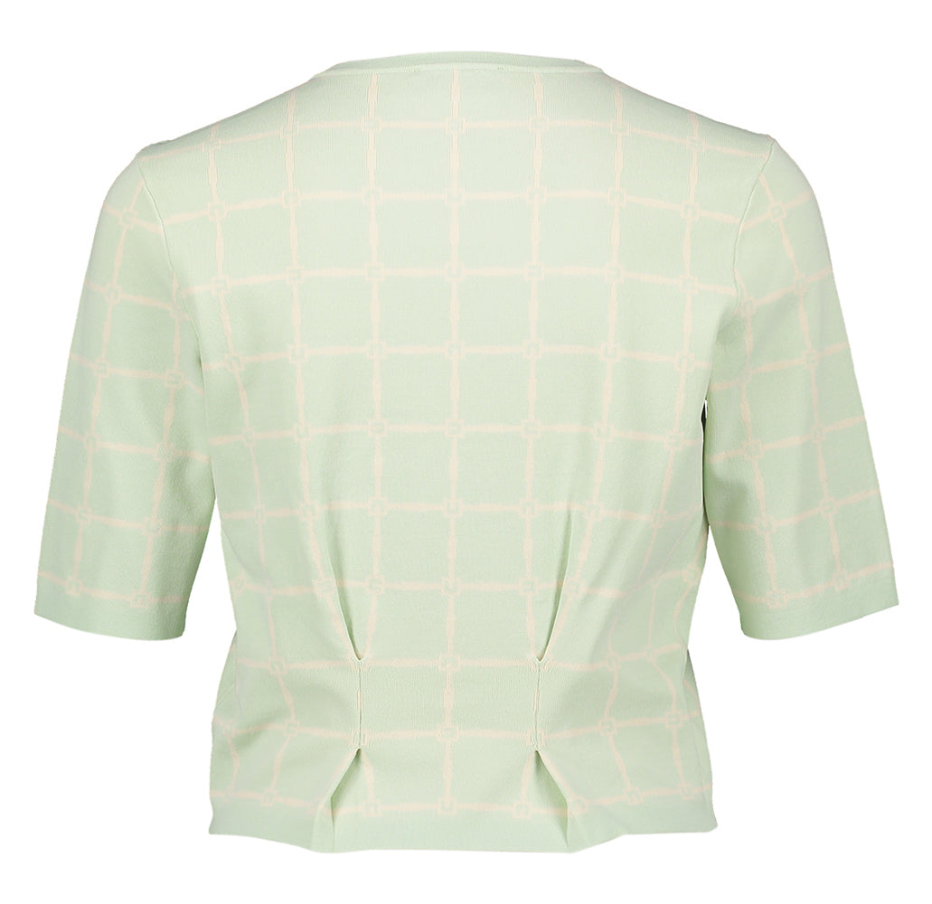 Gilet vert menthe à boutons décoratifs Elisabetta Franchi