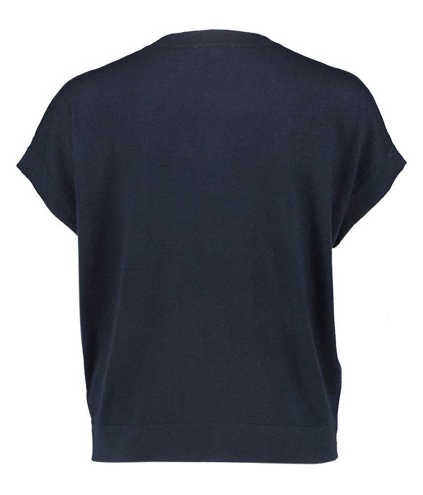 Pull bleu foncé à boutons Flox Gigue