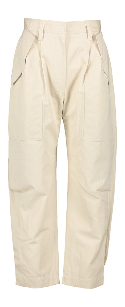 Ecru loose fit broek met bandplooien Natsa Iro