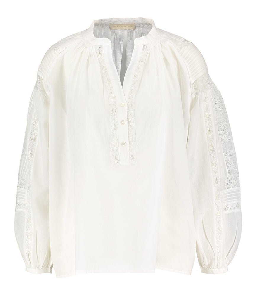 Chemisiers blancs brodés Nipoa Vanessa