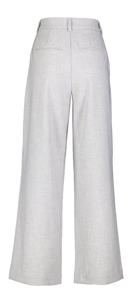 Grijze wijde broek met bandplooi Henrike MSCH