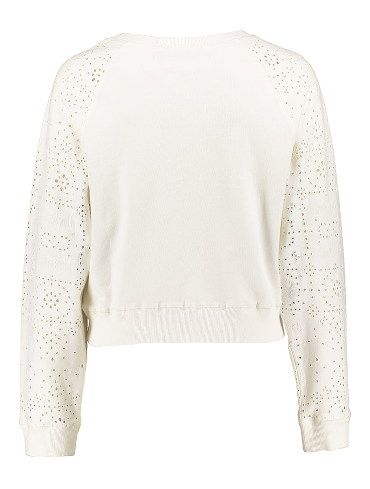 Pull Ba&amp;sh écru à motif perforé