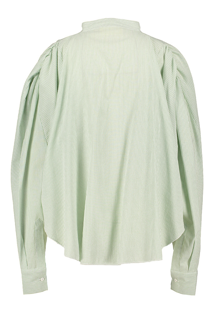 Groene gestreepte bloes met wijde mouwen Bonnie Collectors Club
