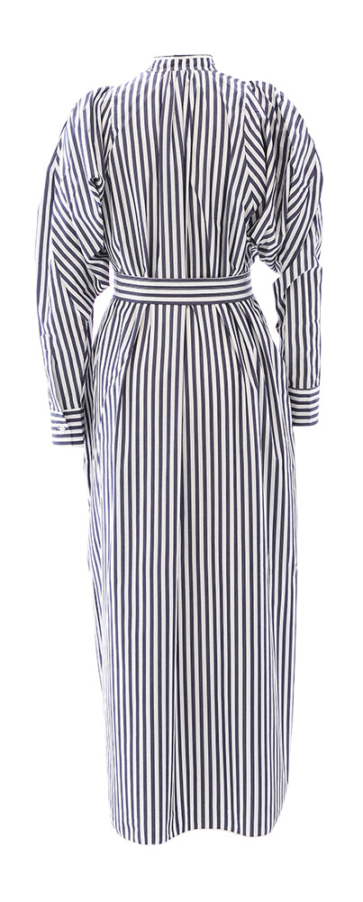 Robe en coton rayé bleu et blanc à manches courtes Donnie Collectors Club