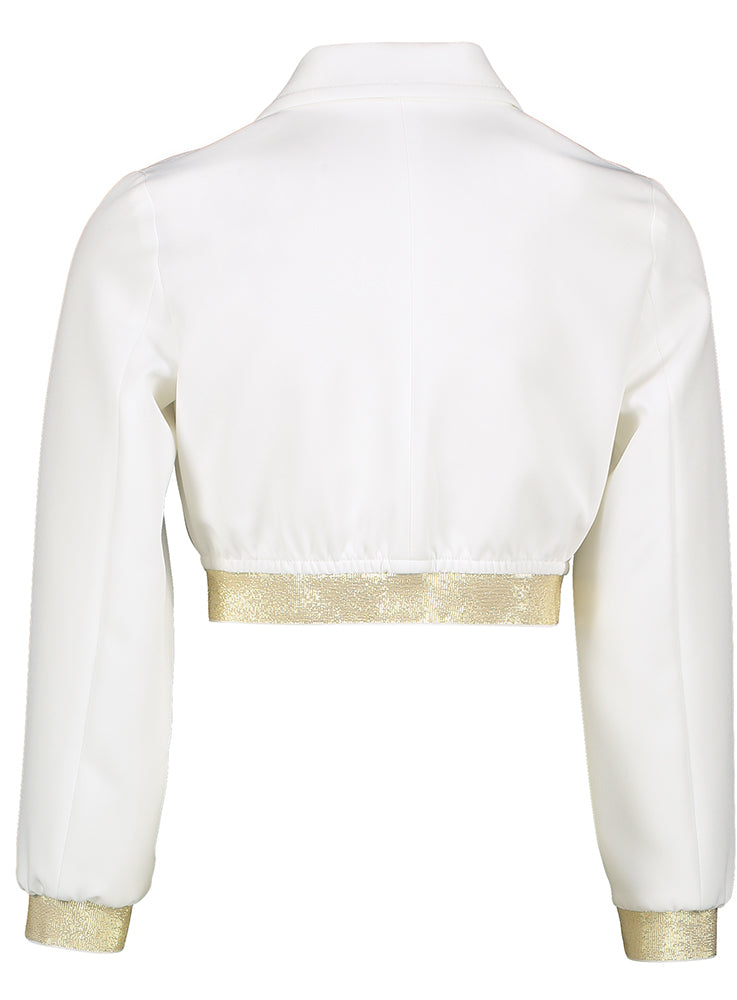 Blazer blanc avec détails dorés Miss Leod