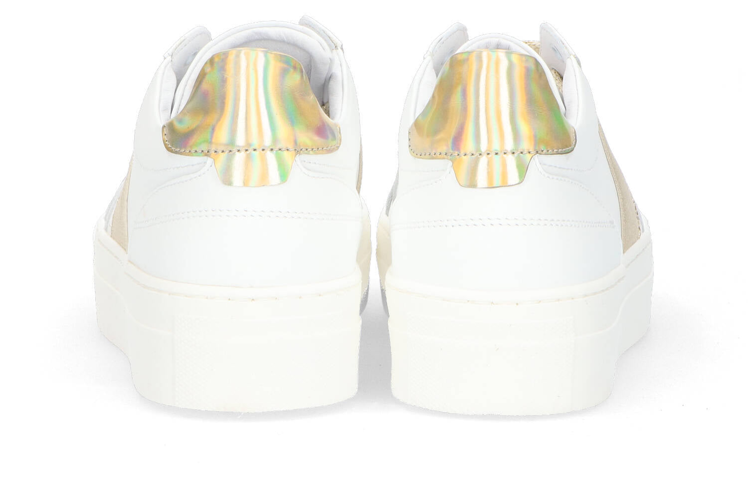 Witte lage sneakers met gouden detail RTB