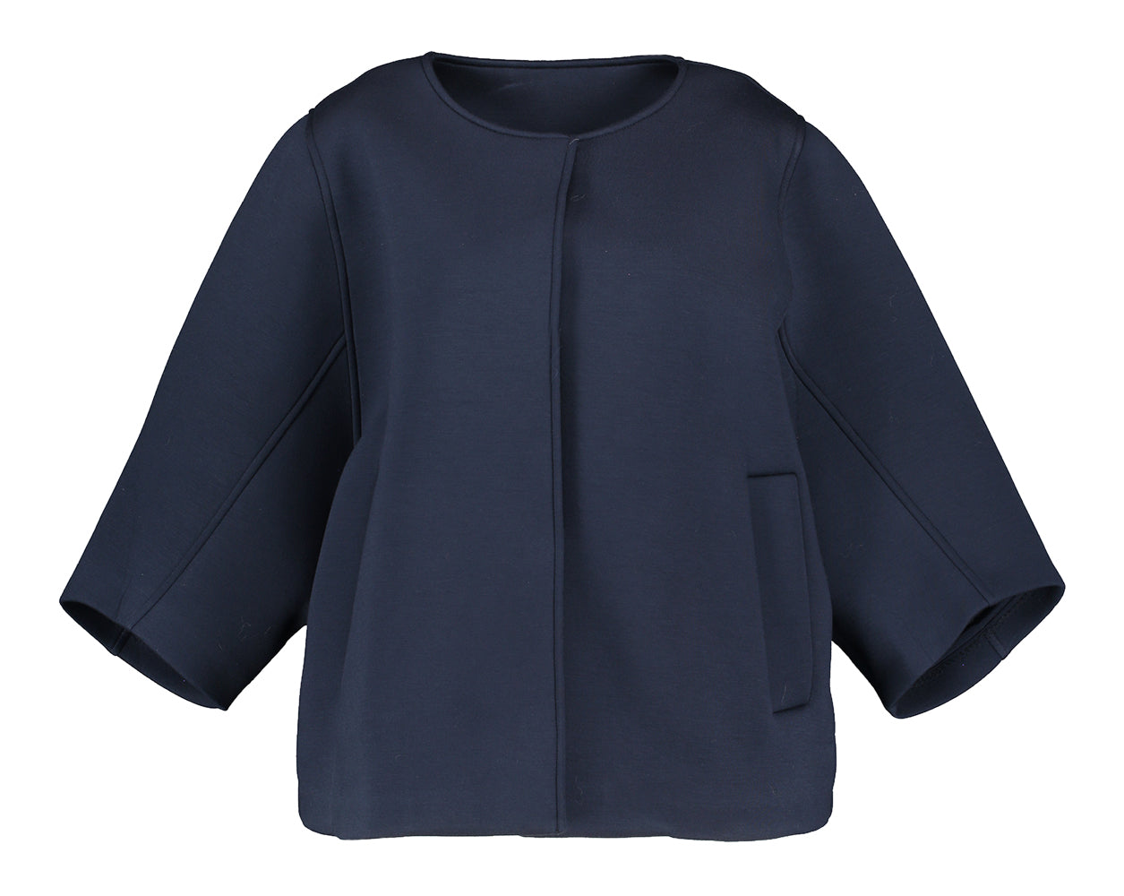 Manteau bleu foncé à boutons-pression Hox