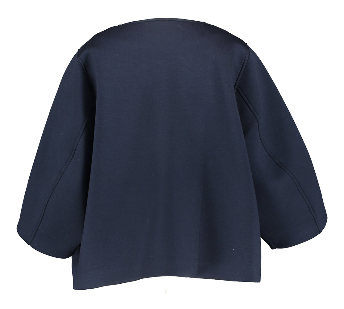 Manteau bleu foncé à boutons-pression Hox