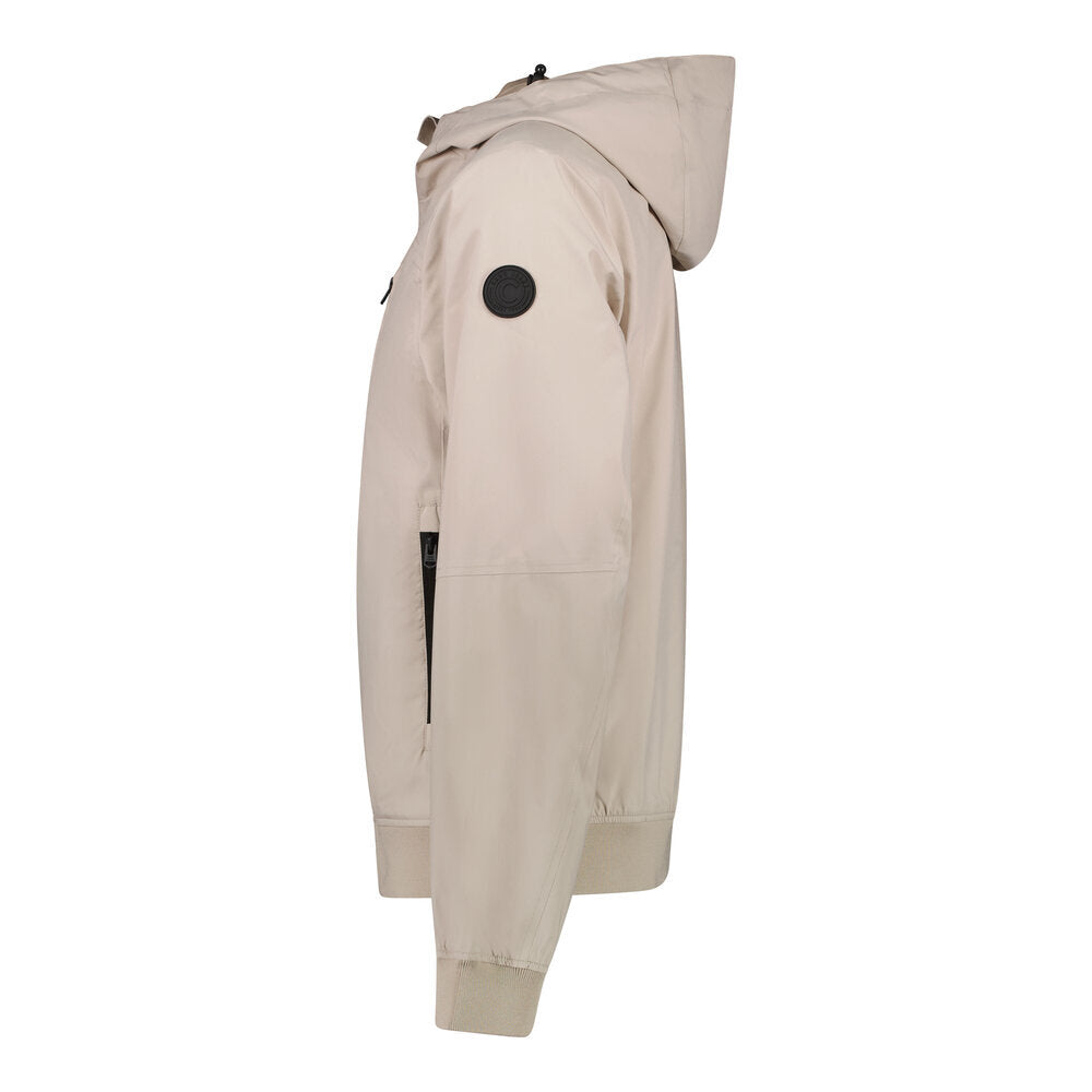 Veste d'été beige avec fermeture éclair et capuche Xamer Cars