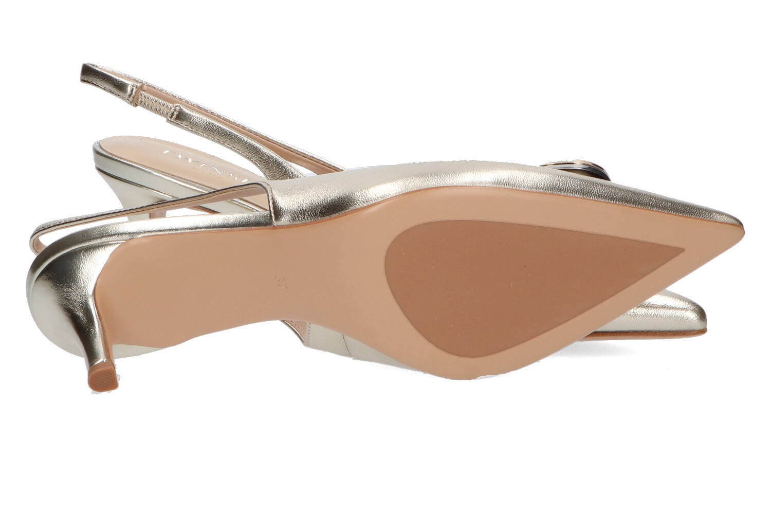 Ensemble de slingbacks dorés