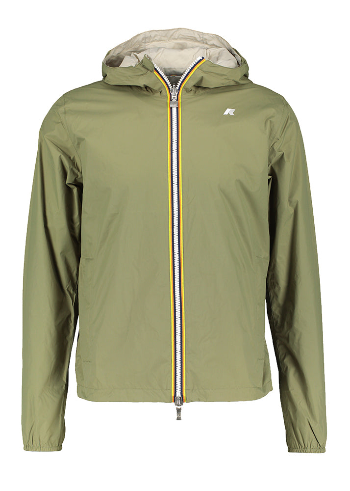 Veste à capuche réversible kaki/gris anthracite Jake Plus Double K-Way