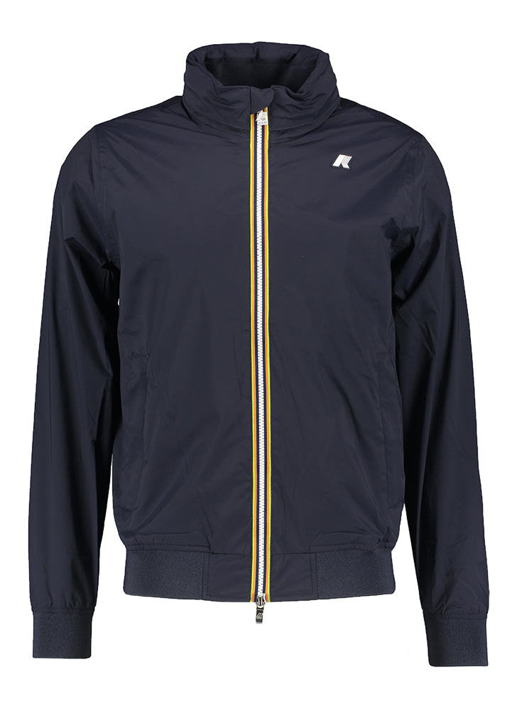 Veste bleu foncé à capuche amovible Amaury K-Way