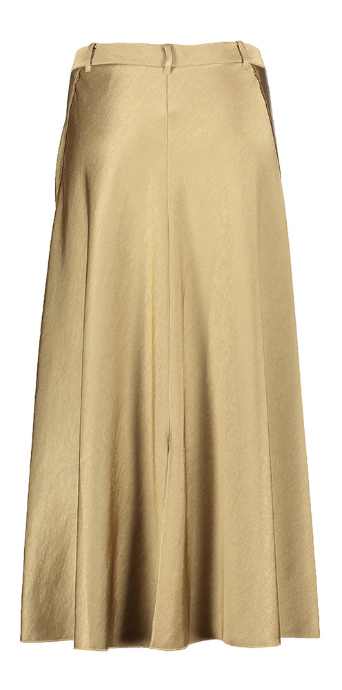 Jupe dorée fendue dans le dos Vince