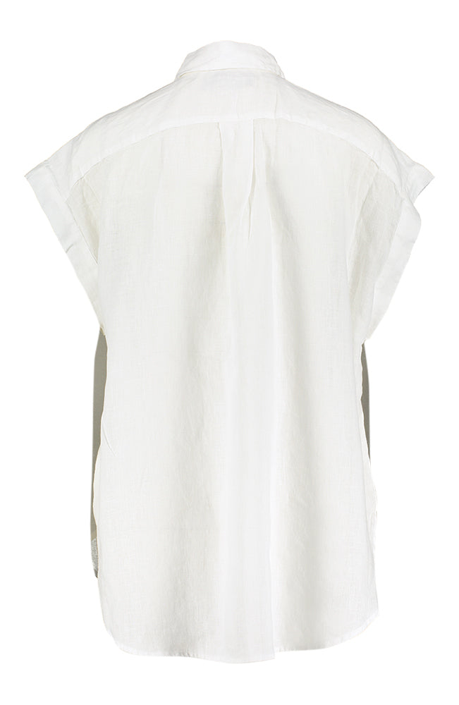 Witte bloes in linnen Ralph Lauren