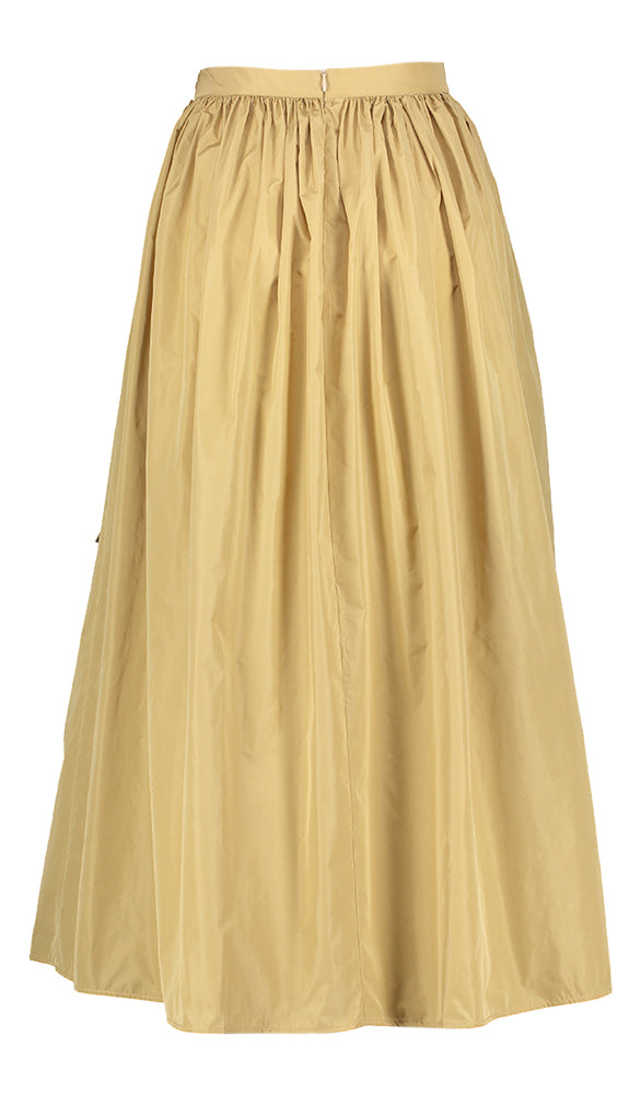 Jupe beige fendue sur le devant et poches Liviana Conti