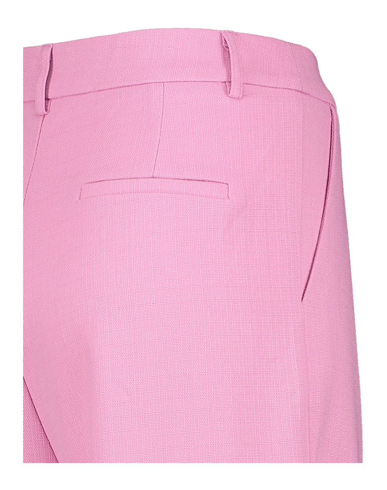 Roze wijde broek met bandplooi Pierre Grace & Mila