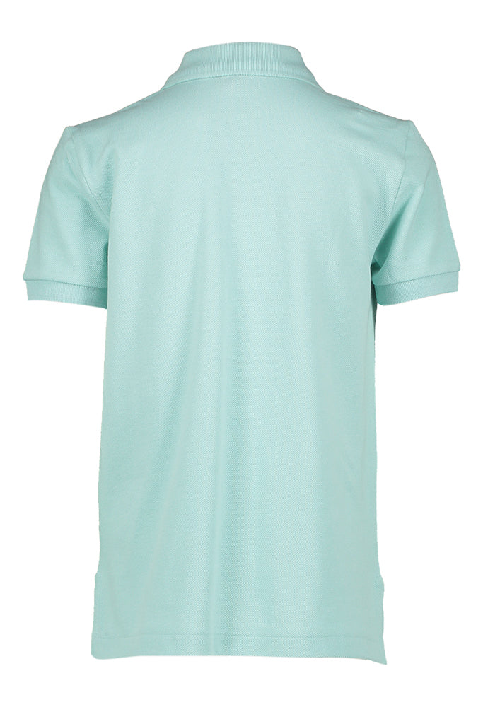 Lichtgroene polo met geel merklogo Ralph Lauren