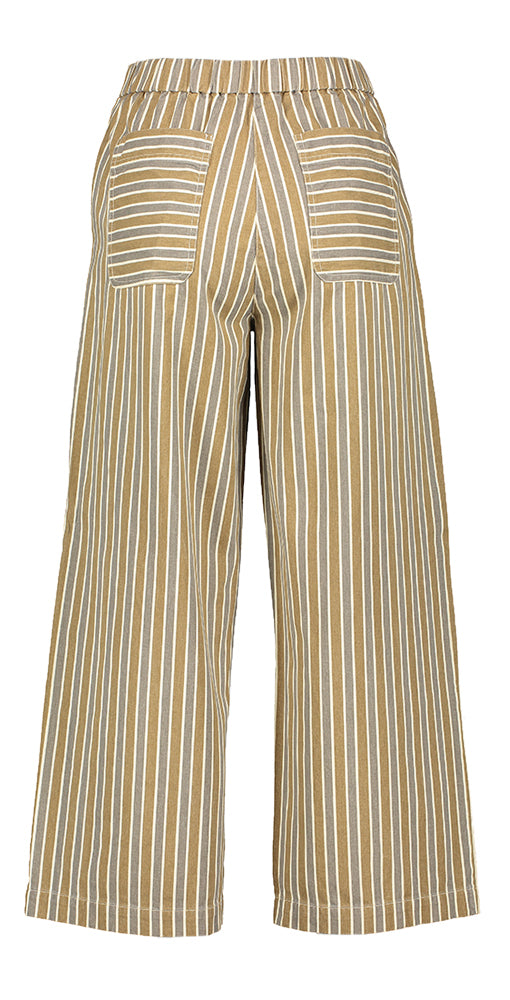 Pantalon rayé marron et vert foncé Parissa FRNCH