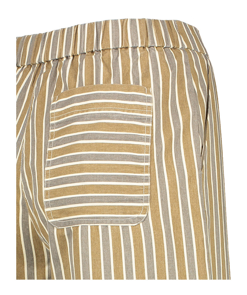 Pantalon rayé marron et vert foncé Parissa FRNCH