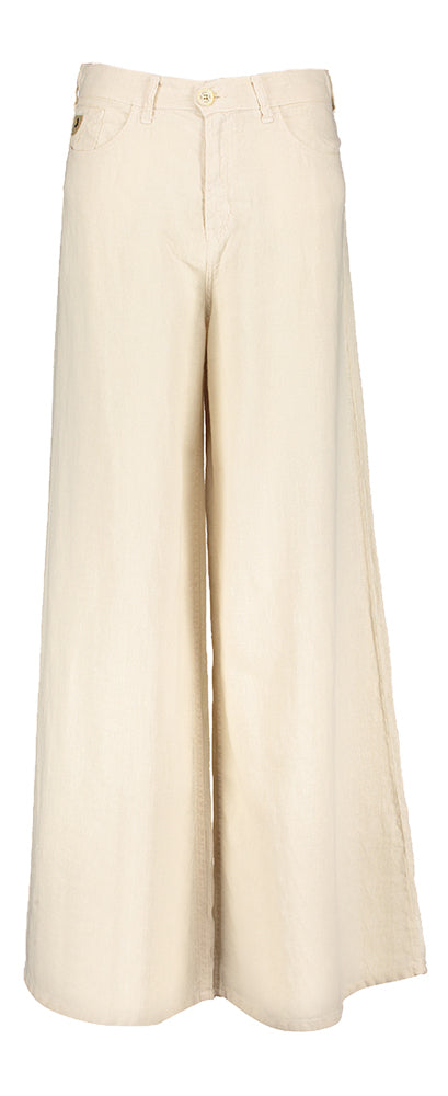 Beige linnen broek Lois