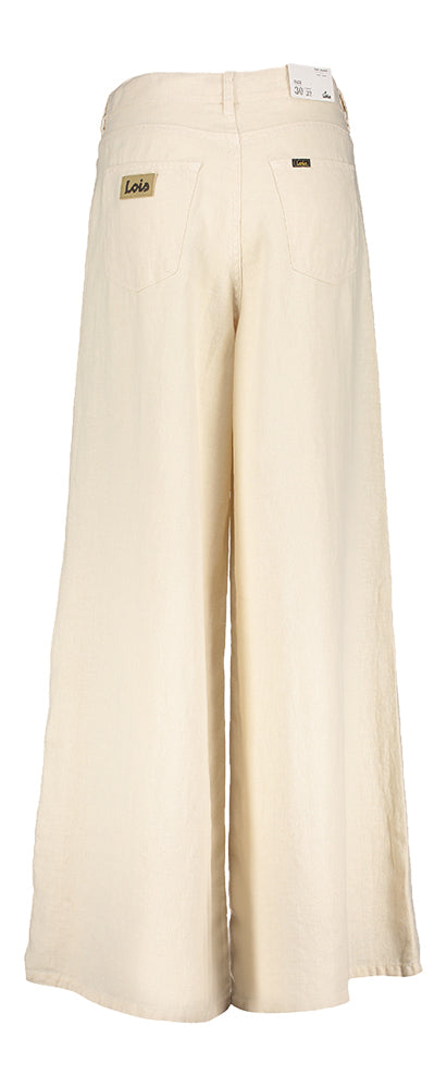Beige linnen broek Lois