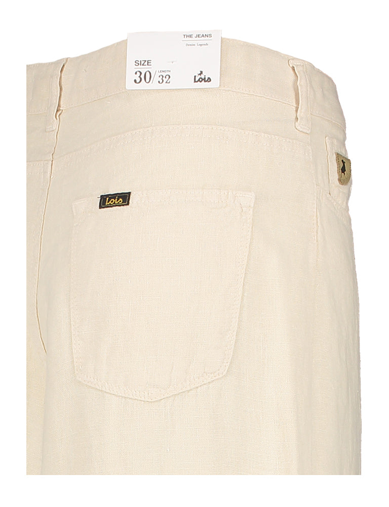Pantalon en lin beige Lois