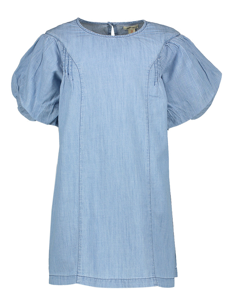 Robe bleue style jean avec manches bouffantes Warp Bellerose