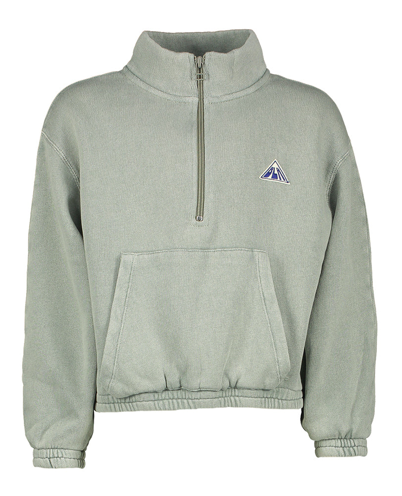 Pull vert à fermeture éclair courte Fabril Bellerose