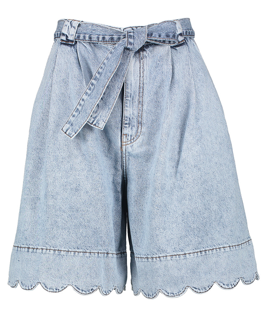 Short ample en jean délavé Stella Nova