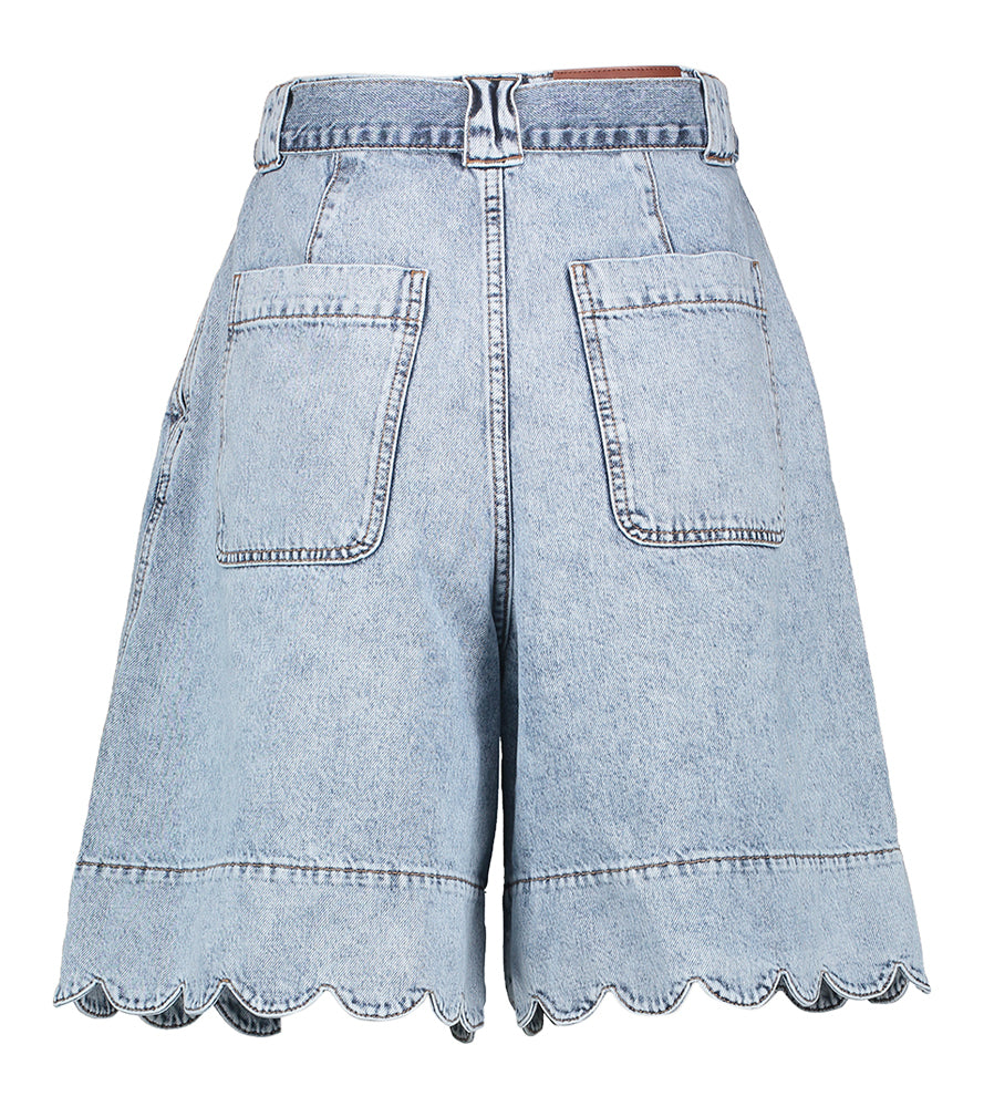 Short ample en jean délavé Stella Nova