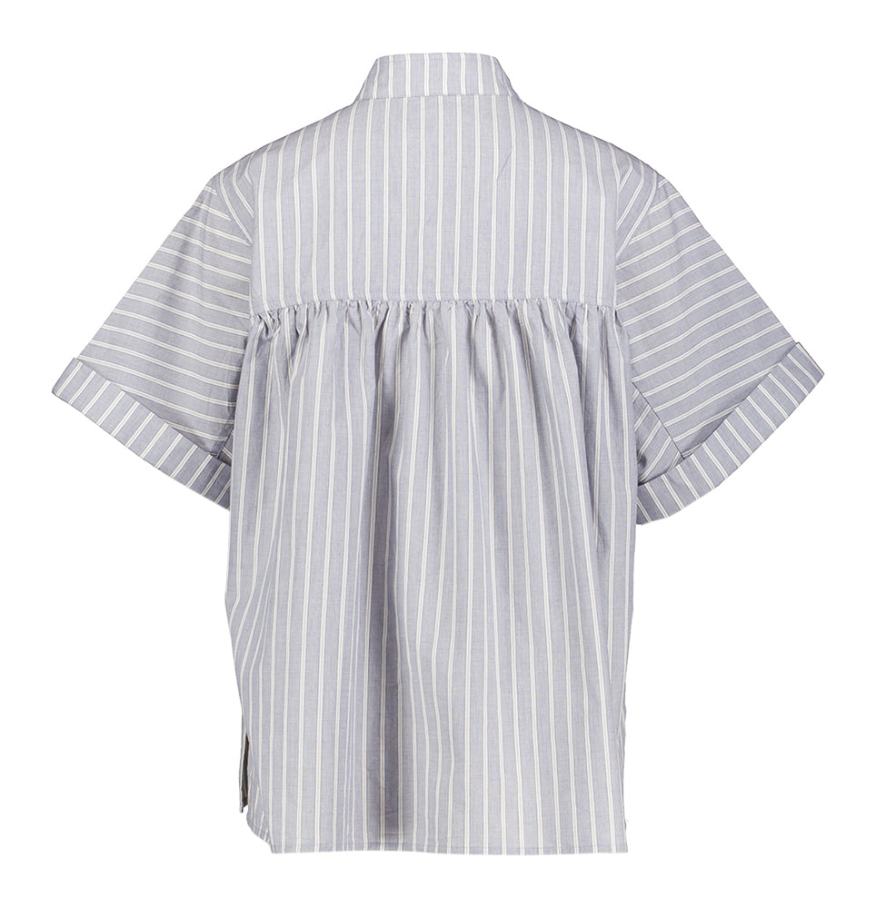 Blouse grise à rayures oversize Bellerose