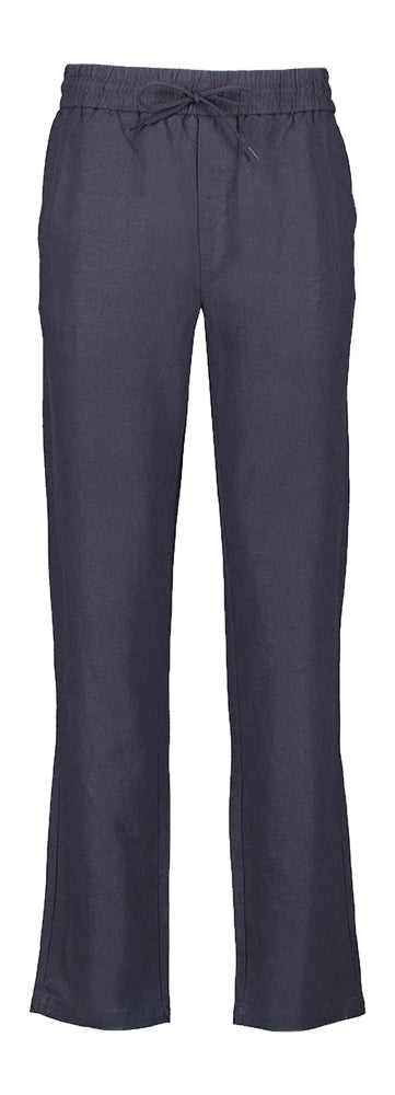 Pantalon en lin bleu foncé avec élastique Les Deux