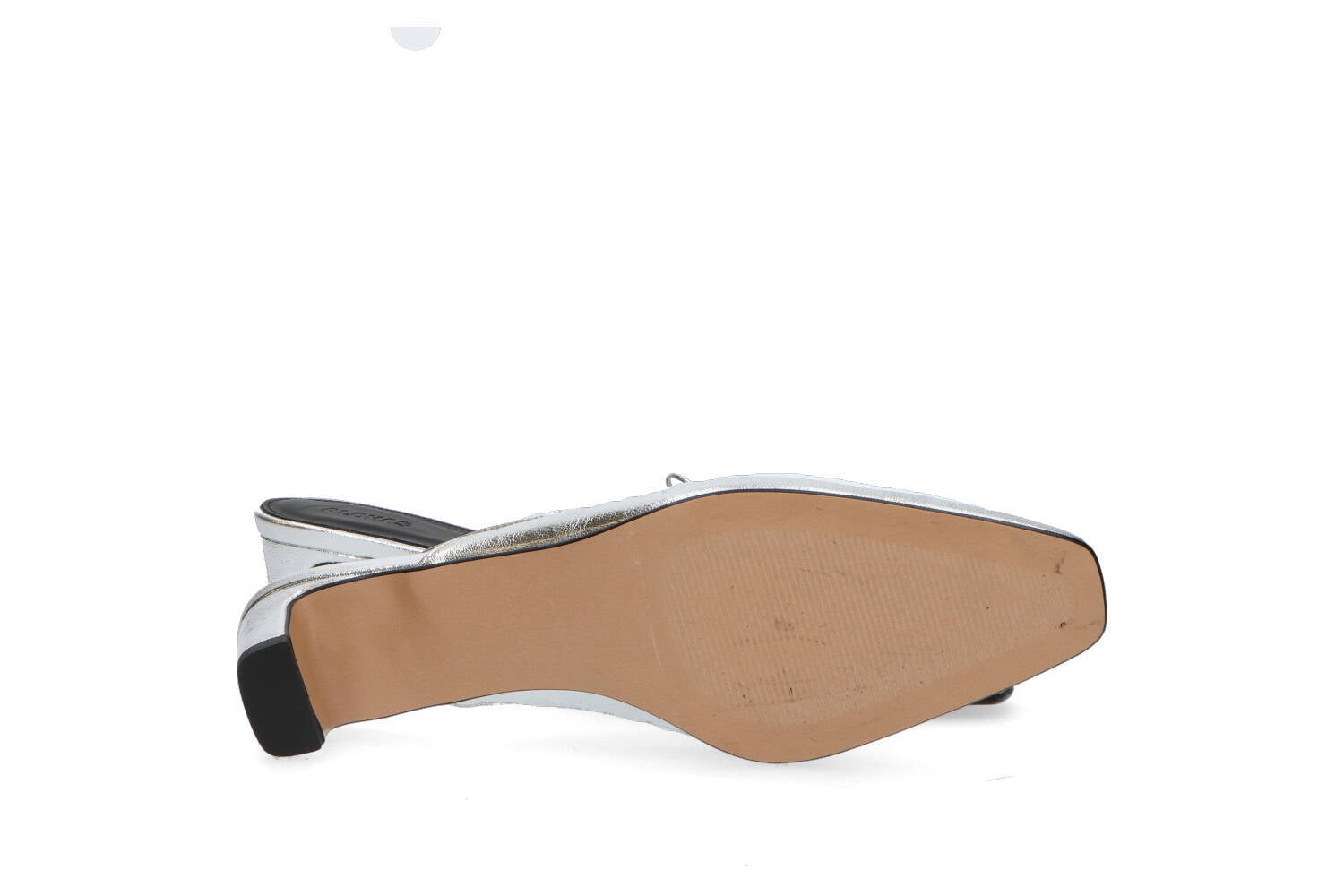 Pantoufle argentée à talon Amar Alohas