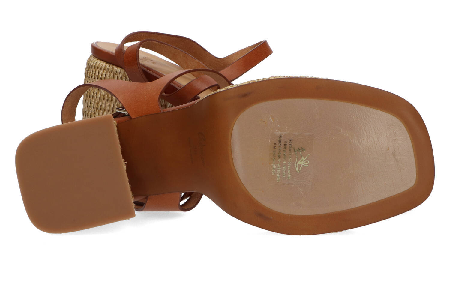 Cuero Victoria sandaal met blokhak Castaner