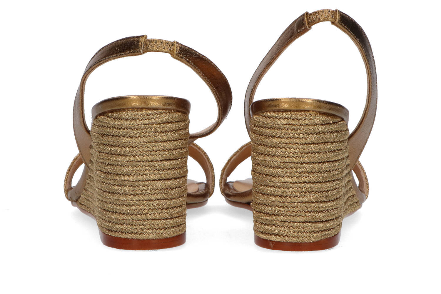 Sandale Oro viejo barby à talon compensé Castaner