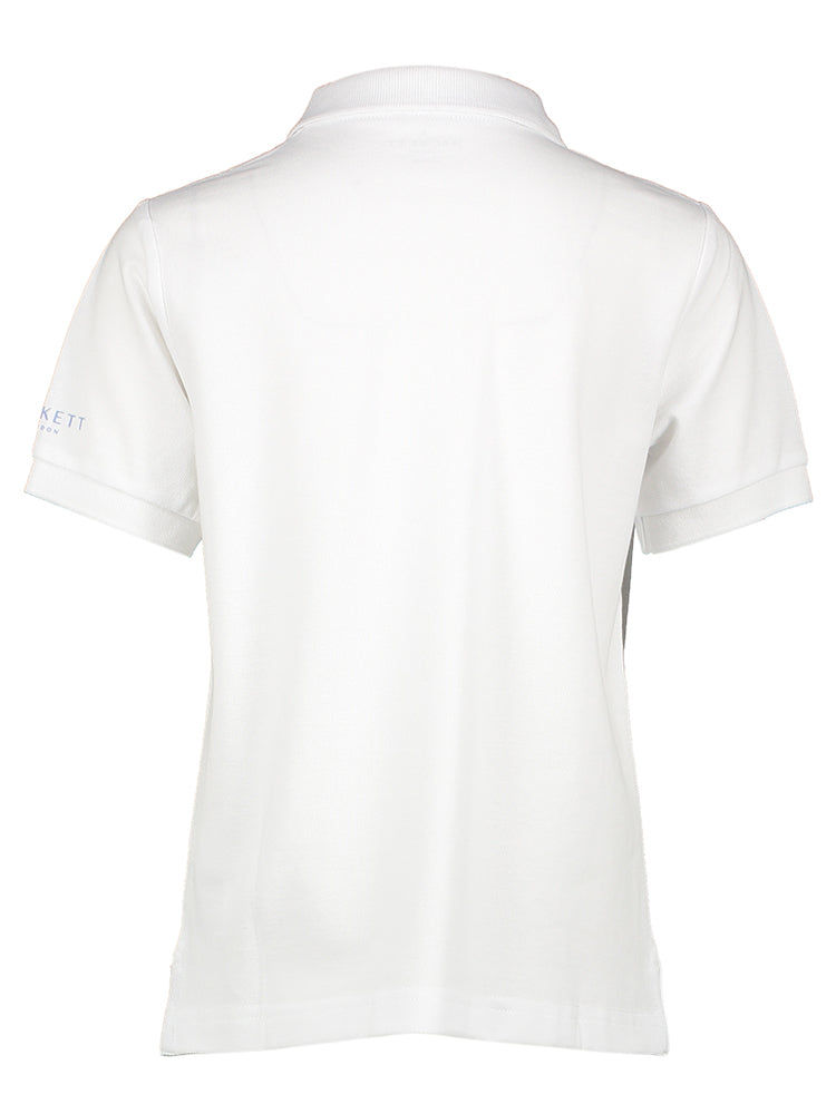 Witte polo met korte mouwen Hackett