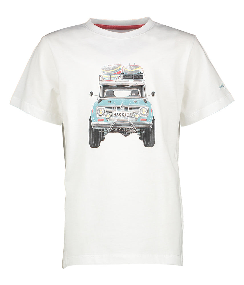 T-shirt blanc avec Jeep Hackett