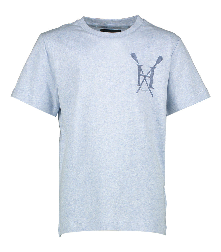 Licht blauwe t-shirt met merklogo Hackett