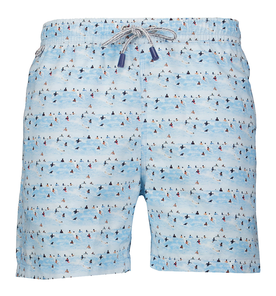 Blauwe zwemshort met print Mc Alson