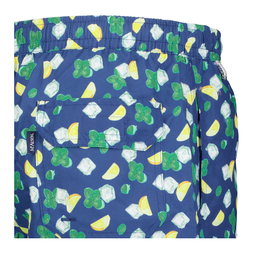 Blauwe zwemshort met citroenen Mc Alson