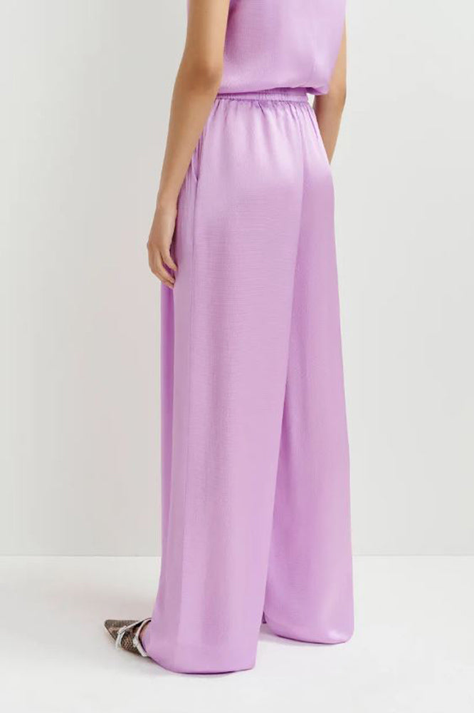 Pantalon violet Hollusk Essentiel à jambes larges