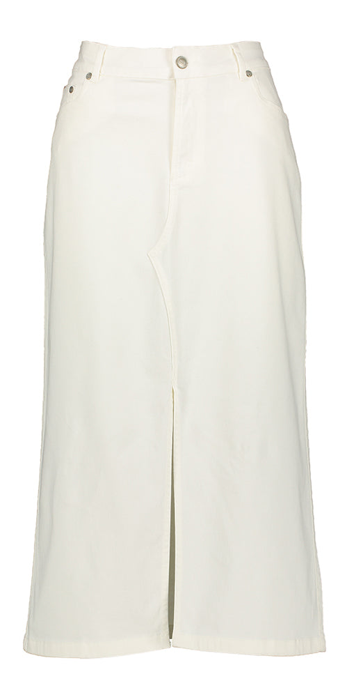 Jupe en jean blanc Signe Nature