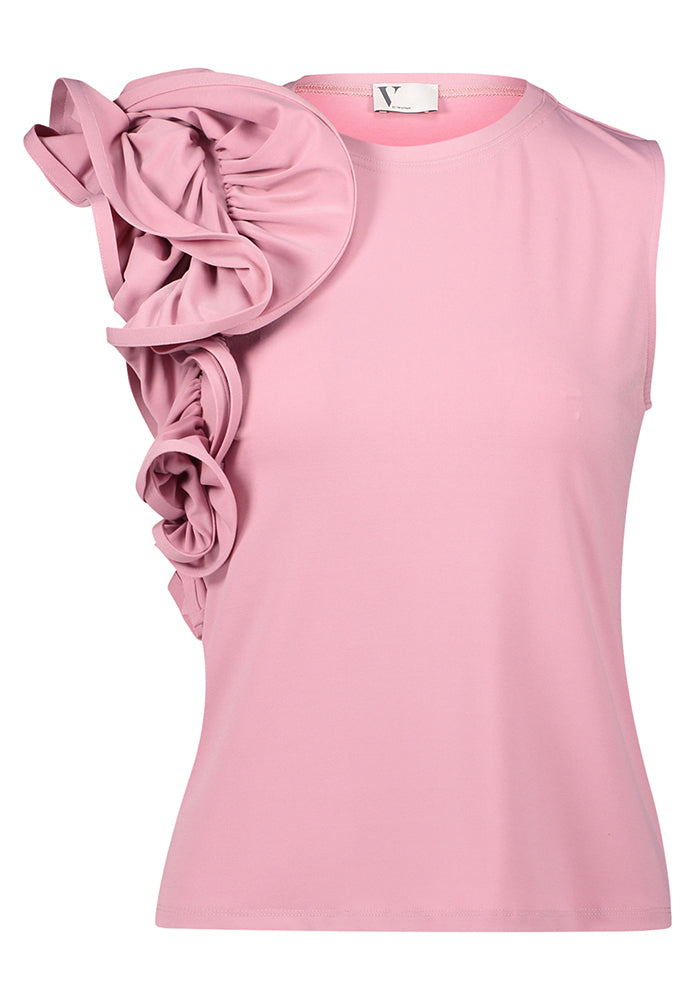 Vieux haut rose à motifs floraux Vera Mont