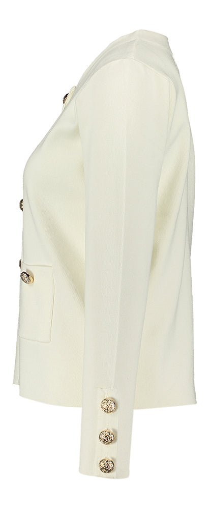 Gilet écru à boutons décoratifs dorés Ae Leo &amp; Ugo